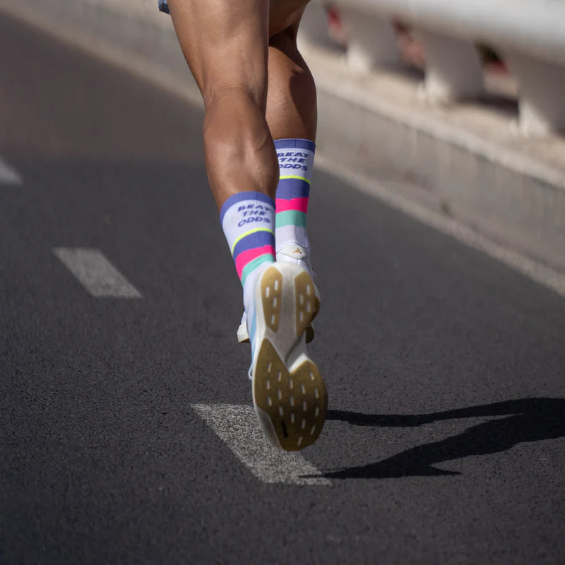 Beat The Odds Purple - Running Socks