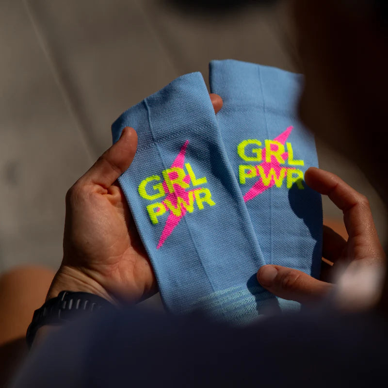 Girls Power Blue - Running Socks