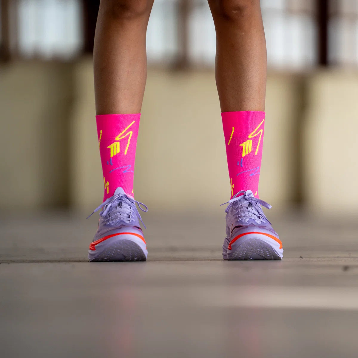 Fun Run Pink - Running Socks