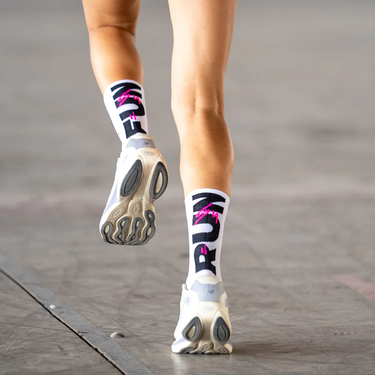 Fun Run White - Running Socks