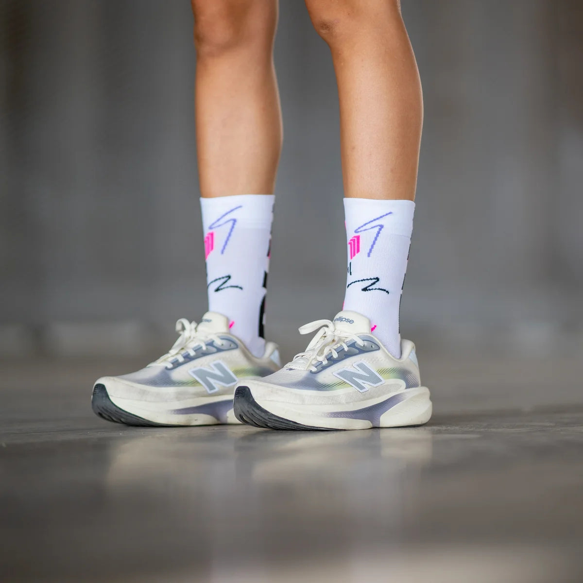 Fun Run White - Running Socks