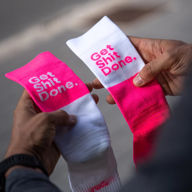 Get Shit Done Pink - Running Socks